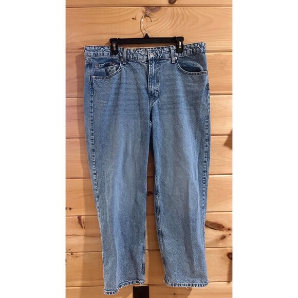 &Denim Baggy Low Waist Medium Wash Jeans - Picture 1 of 5